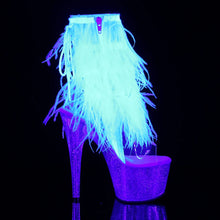 Carregar imagem no visualizador da galeria, Tacones Pleaser ADORE-1017MFF Transparente Blanco Marabou
