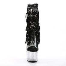 Carregar imagem no visualizador da galeria, Tacones Pleaser ADORE-1017SQF Transparente Negro Holo
