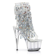 Carregar imagem no visualizador da galeria, Tacones Pleaser ADORE-1017SQF Transparente Plata Holo
