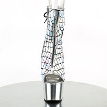 Cargar imagen en el visor de la galería, Tacones Pleaser ADORE-1018HG Plata Hologram Ostrich
