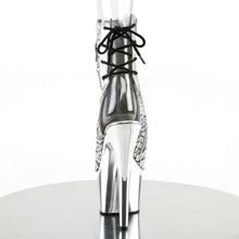 Cargar imagen en el visor de la galería, Tacones Pleaser ADORE-1018HG Plata Hologram Ostrich
