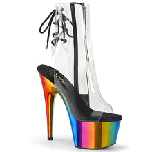 Load image into Gallery viewer, Tacones Pleaser ADORE-1018RC Transparente Rainbow Cromo
