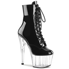 Carregar imagem no visualizador da galeria, Botas Pleaser ADORE-1020 - Verniz preto / Transparente
