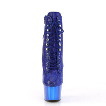 Load image into Gallery viewer, Tacones Pleaser ADORE-1020CHRS Royal Azul Cromo
