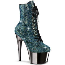 Load image into Gallery viewer, Tacones Pleaser ADORE-1020CHRS Turquoise Pewter Cromo
