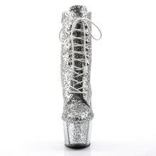Load image into Gallery viewer, Tacones Pleaser ADORE-1020G Plata Purpurina
