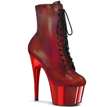 Load image into Gallery viewer, Tacones Pleaser ADORE-1020HFN Rojo Holo Cromo
