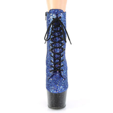 Cargar imagen en el visor de la galería, Tacones Pleaser ADORE-1020MG Azul Purpurina Negro
