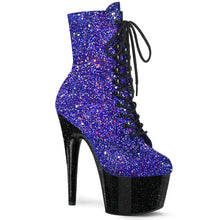 Cargar imagen en el visor de la galería, Tacones Pleaser ADORE-1020MG Azul Purpurina Negro
