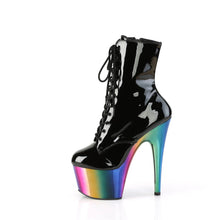 Cargar imagen en el visor de la galería, Tacones Pleaser ADORE-1020RC Negro Charol Rainbow
