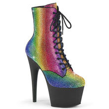 Cargar imagen en el visor de la galería, Tacones Pleaser ADORE-1020RS Rainbow Negro Mate
