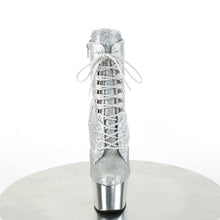 Load image into Gallery viewer, Tacones Pleaser ADORE-1020SQ-02 Plata Holo Sequins
