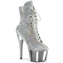 Load image into Gallery viewer, Tacones Pleaser ADORE-1020SQ-02 Plata Holo Sequins
