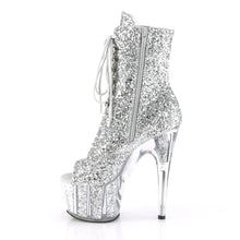 Load image into Gallery viewer, Tacones Pleaser ADORE-1021G Plata Purpurina Gliteer
