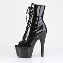 Load image into Gallery viewer, Tacones Pleaser ADORE-1021GP Negro Purpurina Charol
