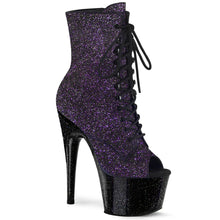 Load image into Gallery viewer, Tacones Pleaser ADORE-1021MG Morado Purpurina Negro
