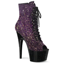 Cargar imagen en el visor de la galería, Tacones Pleaser ADORE-1021OMBG Morado Purpurina Negro
