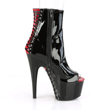 Cargar imagen en el visor de la galería, Tacones Pleaser ADORE-1025 Negro Rojo Charol
