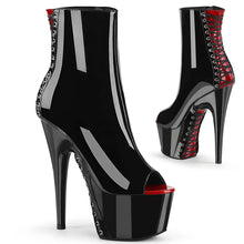 Cargar imagen en el visor de la galería, Tacones Pleaser ADORE-1025 Negro Rojo Charol
