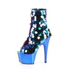 Load image into Gallery viewer, Tacones Pleaser ADORE-1031SSQ Iri.verde Sequins R.azul
