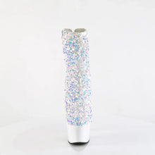 Load image into Gallery viewer, Tacones Pleaser ADORE-1042SQ Blanco Sequins
