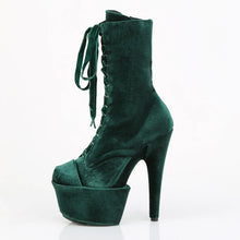 Cargar imagen en el visor de la galería, Tacones Pleaser ADORE-1045VEL Emerald Verde Velvet
