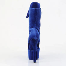 Load image into Gallery viewer, Tacones Pleaser ADORE-1045VEL Navy Azul Velvet
