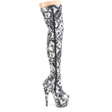 Load image into Gallery viewer, Tacones Pleaser ADORE-3000DP Blanco Negro Str.
