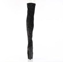 Load image into Gallery viewer, Tacones Pleaser ADORE-3000WR Negro Shimmering Fabric
