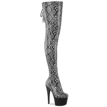 Load image into Gallery viewer, Tacones Pleaser ADORE-3008SP-BT Gris Negro Snake
