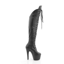Load image into Gallery viewer, Pleaser ADORE-3014 Boots - Black Stretch Faux Leather
