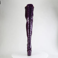 Load image into Gallery viewer, Tacones Pleaser ADORE-3020GP Morado Purpurina Charol

