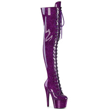 Load image into Gallery viewer, Tacones Pleaser ADORE-3020GP Morado Purpurina Charol
