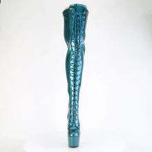 Load image into Gallery viewer, Tacones Pleaser ADORE-3020GP Teal Purpurina Charol
