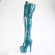 Load image into Gallery viewer, Tacones Pleaser ADORE-3020GP Teal Purpurina Charol

