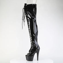 Load image into Gallery viewer, Tacones Pleaser ADORE-3021GP Negro Purpurina Charol
