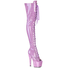 Load image into Gallery viewer, Tacones Pleaser ADORE-3021GP Lilac Purpurina Charol
