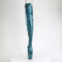 Load image into Gallery viewer, Tacones Pleaser ADORE-3021GP Teal Purpurina Charol
