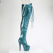 Load image into Gallery viewer, Tacones Pleaser ADORE-3021GP Teal Purpurina Charol

