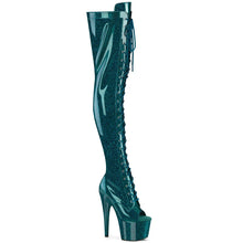 Load image into Gallery viewer, Tacones Pleaser ADORE-3021GP Teal Purpurina Charol
