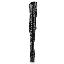 Load image into Gallery viewer, Pleaser ADORE-3028 Boots - Black Stretch Patent / Black
