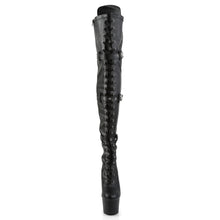 Carregar imagem no visualizador da galeria, Botas Pleaser ADORE-3028 - Pele sintética preta elástica / Preto mate
