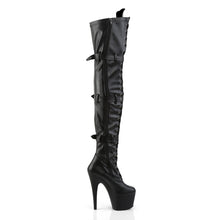 Carregar imagem no visualizador da galeria, Botas Pleaser ADORE-3028 - Pele sintética preta elástica / Preto mate
