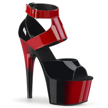 Load image into Gallery viewer, Tacones Pleaser ADORE-700-16 Negro Rojo Charol
