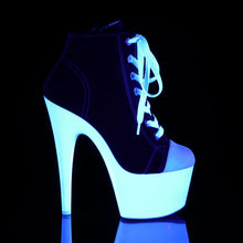 Load image into Gallery viewer, Tacones Pleaser ADORE-700SK-02 Negro Canvas Neon
