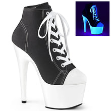 Load image into Gallery viewer, Tacones Pleaser ADORE-700SK-02 Negro Canvas Neon
