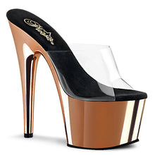 Load image into Gallery viewer, Tacones Pleaser ADORE-701 Transparente Oro Rosa
