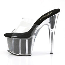 Load image into Gallery viewer, Tacones Pleaser ADORE-701G Transparente Negro Gltr
