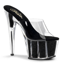 Load image into Gallery viewer, Tacones Pleaser ADORE-701G Transparente Negro Gltr
