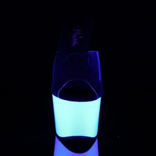 Load image into Gallery viewer, Tacones Pleaser ADORE-701UV Transparente Neon Blanco
